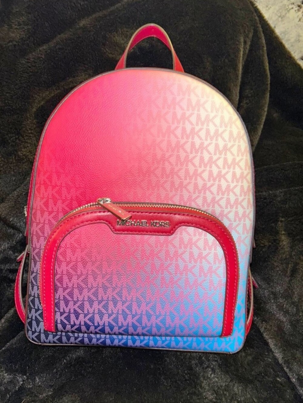 NWT Michael Kors Jaycee Medium Ombré Backpack Dark Raspberry